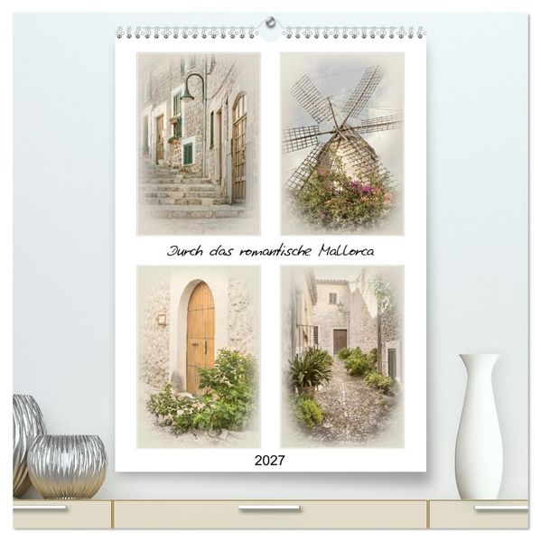 Durch das romantische Mallorca (hochwertiger Premium Wandkalender 2027 DIN A2 hoch) Kunstdruck in Hochglanz