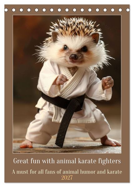 Great fun with animal karate fighters (Desk Calendar 2027 DIN A5 portrait) CALVENDO 12 Month DeskCalendar
