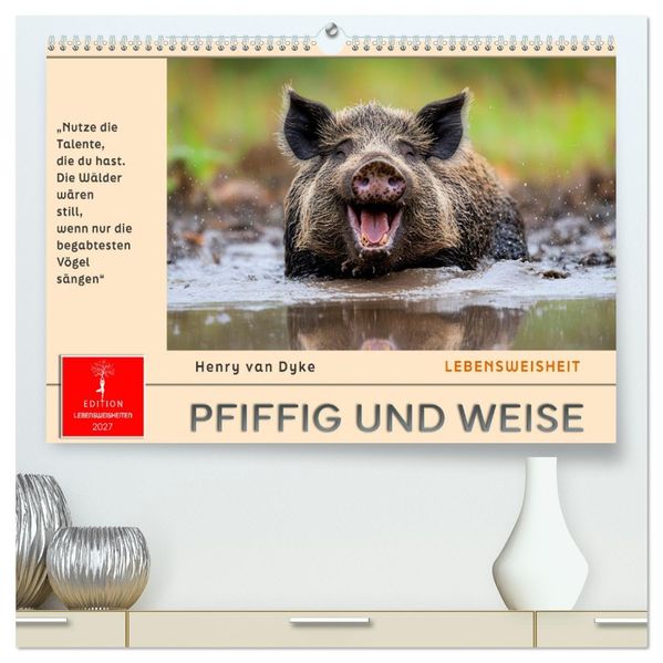 Pfiffig und weise (hochwertiger Premium Wandkalender 2027 DIN A2 quer) Kunstdruck in Hochglanz