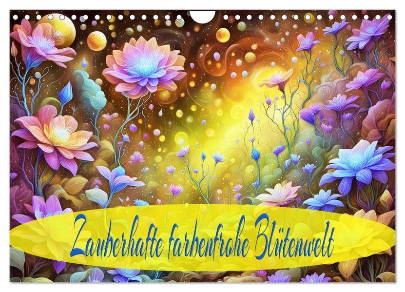 Zauberhafte farbenfrohe Blütenwelt (Wandkalender 2027 DIN A4 quer) CALVENDO Monatskalender