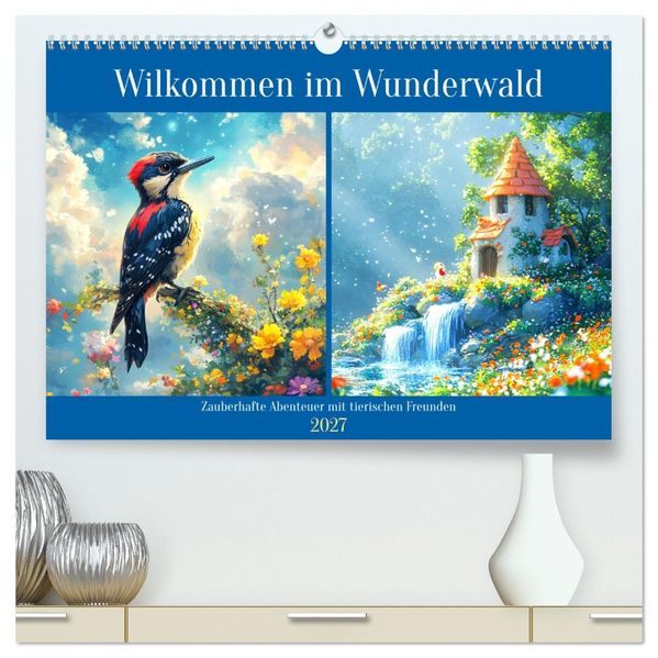 Willkommen im Wunderwald. Zauberhafte Abenteuer mit tierischen Freunden (hochwertiger Premium Wandkalender 2027 DIN A2 quer) Kunstdruck in Hochglanz