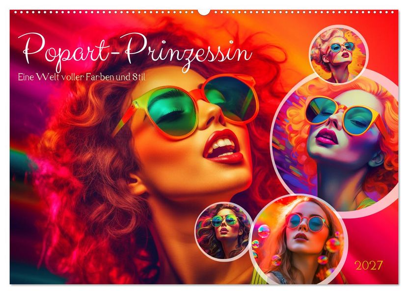 Popart Prinzessin (Wandkalender 2027 DIN A2 quer) CALVENDO Monatskalender