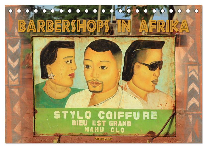 Barbershops in Afrika (Tischkalender 2027 DIN A5 quer) CALVENDO Monatskalender