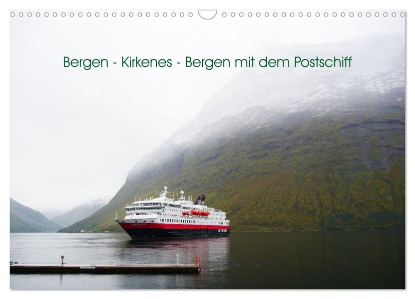 Bergen - Kirkenes - Bergen mit dem Postschiff (Wandkalender 2027 DIN A3 quer) CALVENDO Monatskalender