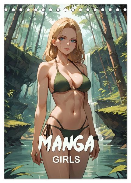 Manga Beauties - 12 Schönheiten im Manga-Stil (Tischkalender 2027 DIN A5 hoch) CALVENDO Monatskalender