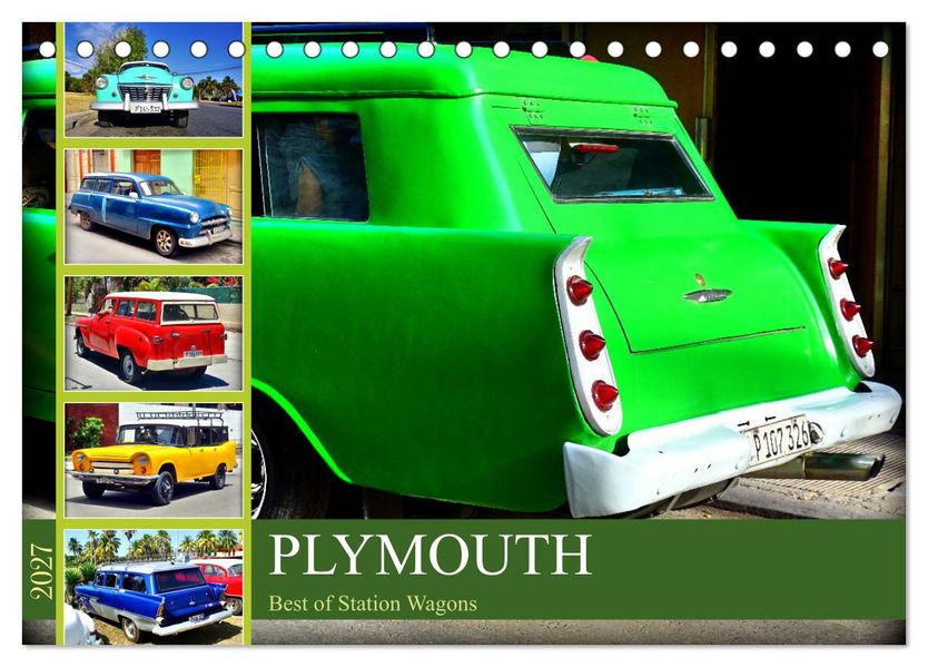 PLYMOUTH - Best of Station Wagons (Tischkalender 2027 DIN A5 quer) CALVENDO Monatskalender