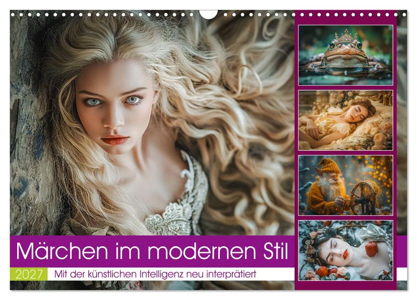 Märchen im modernen Stil (Wandkalender 2027 DIN A3 quer) CALVENDO Monatskalender