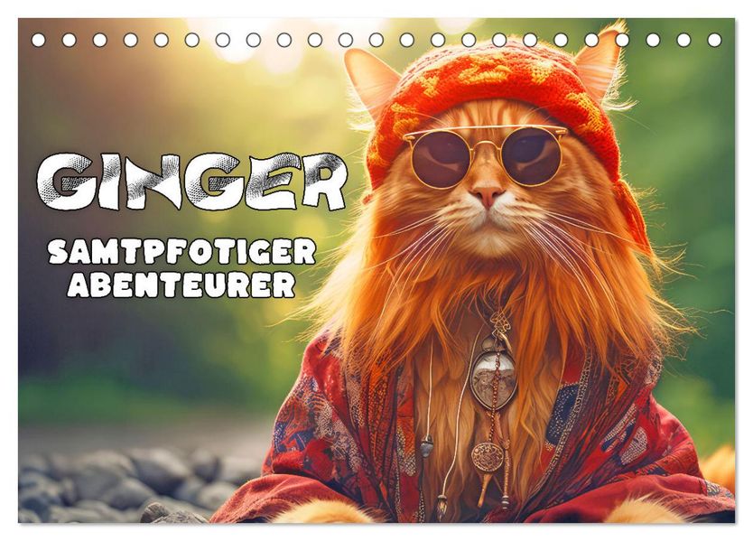 Ginger - Samtpfotiger Abenteurer (Tischkalender 2027 DIN A5 quer) CALVENDO Monatskalender