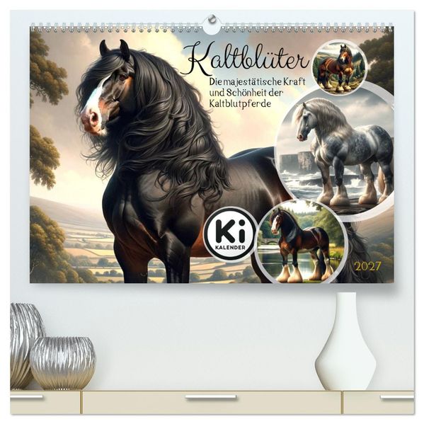Kaltblüter - Die majestätische Kraft und Schönheit der Kaltblutpferde (hochwertiger Premium Wandkalender 2027 DIN A2 quer) Kunstdruck in Hochglanz