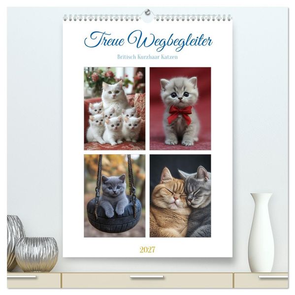Treue Wegbegleiter (hochwertiger Premium Wandkalender 2027 DIN A2 hoch) Kunstdruck in Hochglanz
