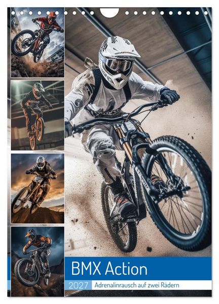 BMX Action (Wandkalender 2027 DIN A4 hoch) CALVENDO Monatskalender