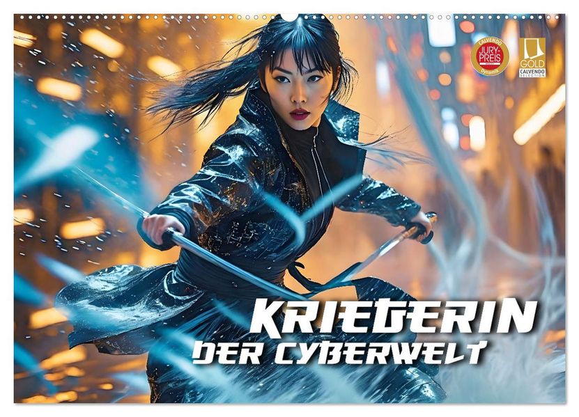 Kriegerin der Cyberwelt (Wandkalender 2027 DIN A2 quer) CALVENDO Monatskalender