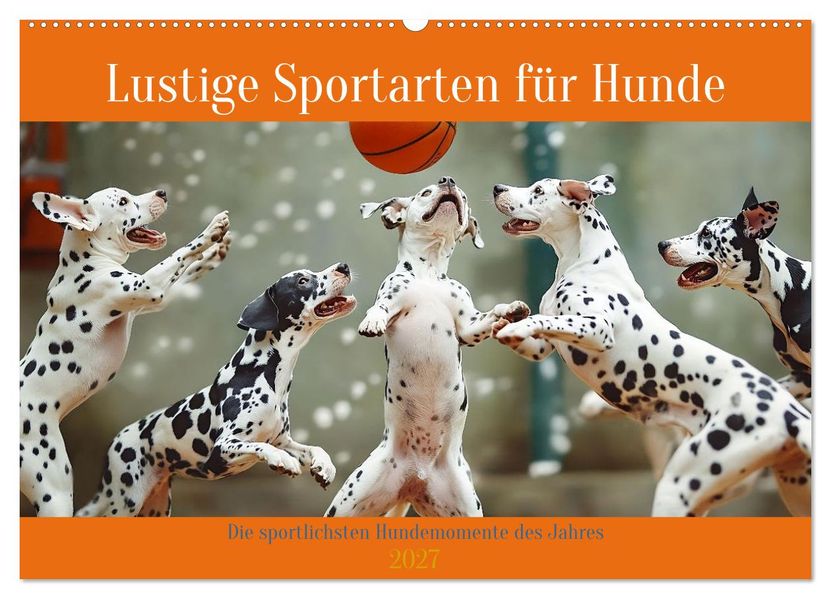 Lustige Sportarten für Hunde (Wandkalender 2027 DIN A2 quer) CALVENDO Monatskalender