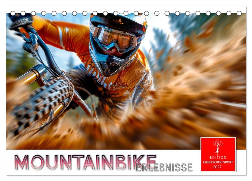 Mountainbike Erlebnisse (Tischkalender 2027 DIN A5 quer) CALVENDO Monatskalender