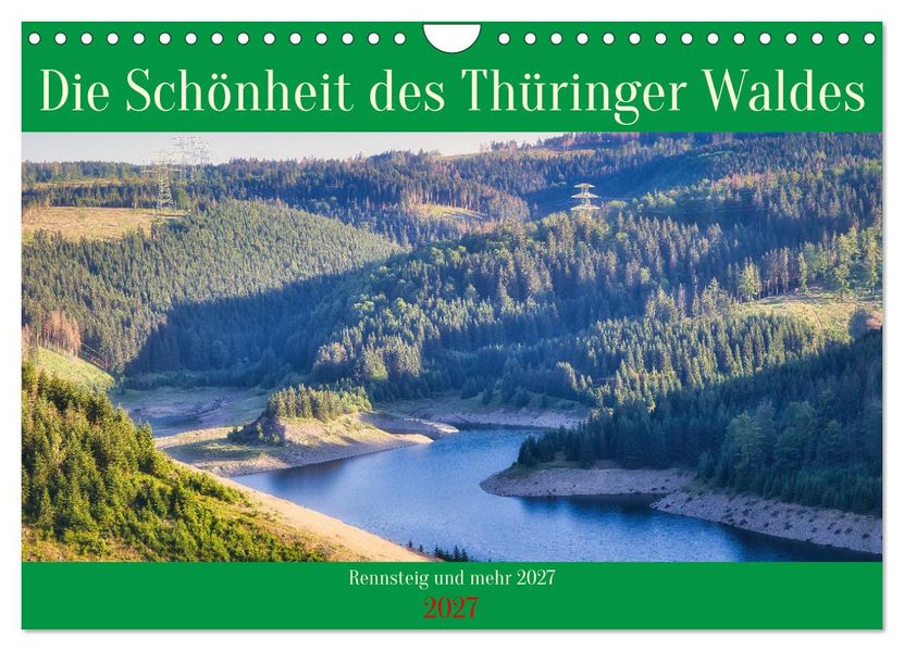 Die Schönheit des Thüringer Waldes (Wandkalender 2027 DIN A4 quer) CALVENDO Monatskalender