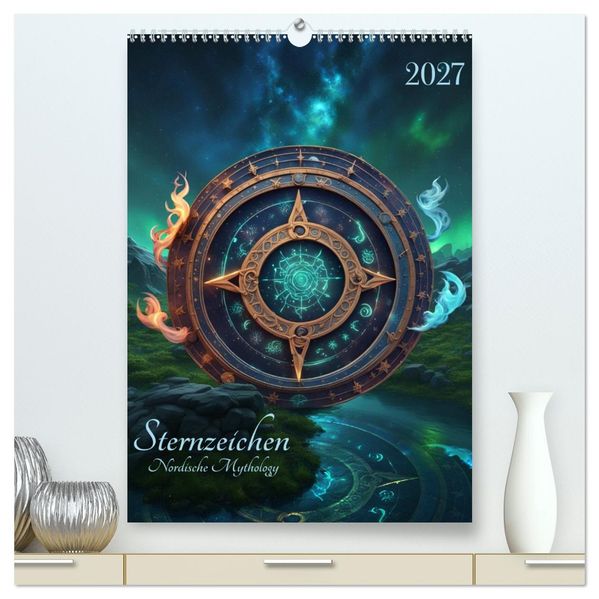 Sternzeichen Nordische Mythology (hochwertiger Premium Wandkalender 2027 DIN A2 hoch) Kunstdruck in Hochglanz