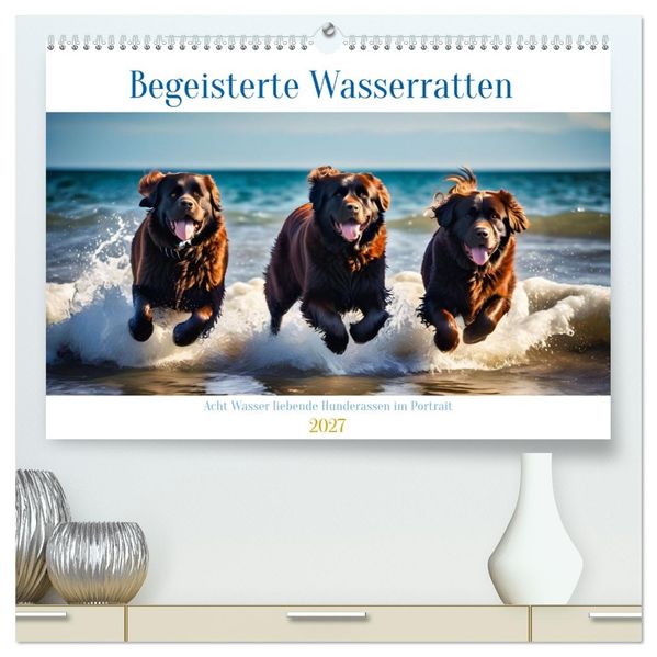 Begeisterte Wasserratten (hochwertiger Premium Wandkalender 2027 DIN A2 quer) Kunstdruck in Hochglanz