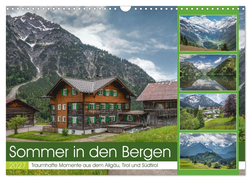 Sommer in den Bergen (Wandkalender 2027 DIN A3 quer) CALVENDO Monatskalender