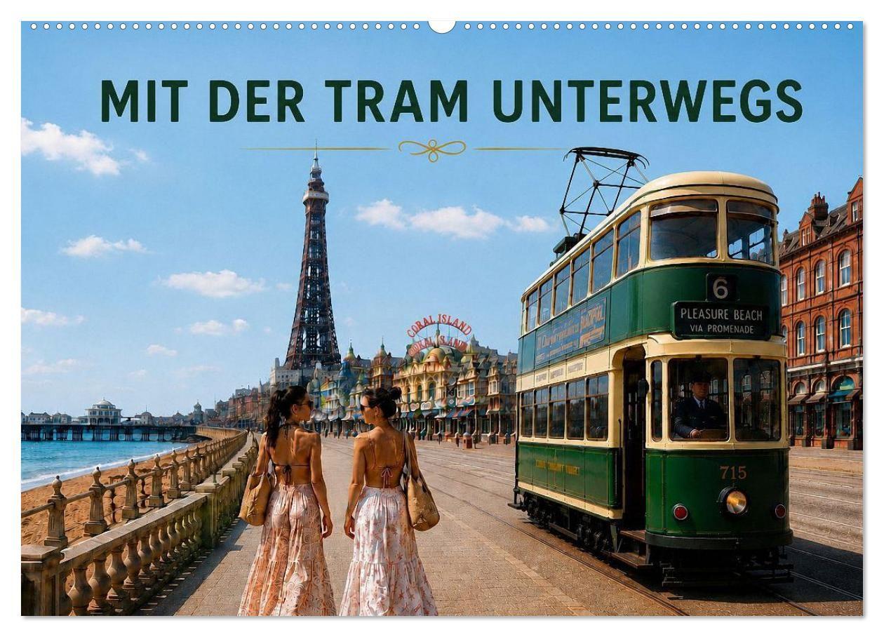 Mit der Tram unterwegs (Wandkalender 2027 DIN A2 quer) CALVENDO Monatskalender