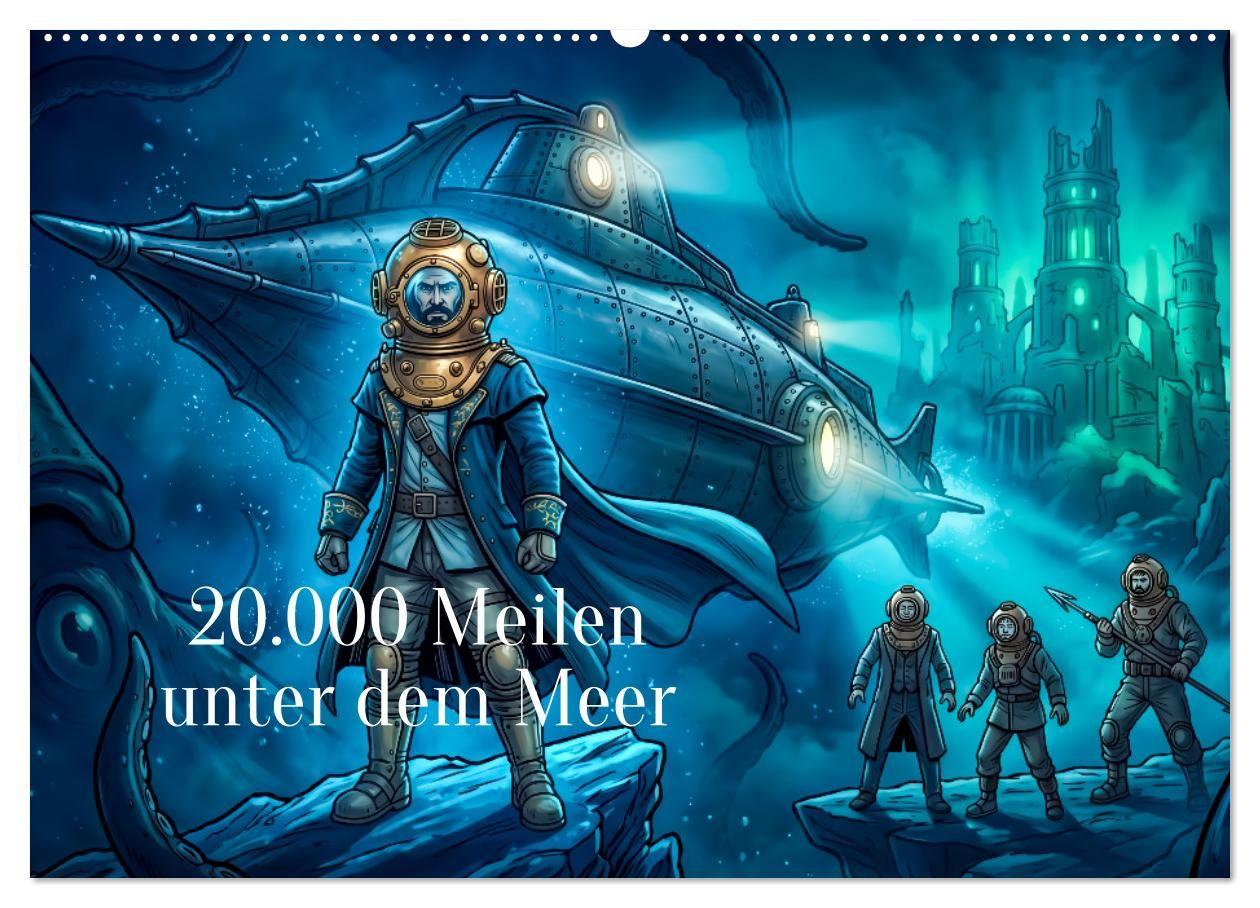 20.000 Meilen unter dem Meer (Wandkalender 2027 DIN A2 quer) CALVENDO Monatskalender