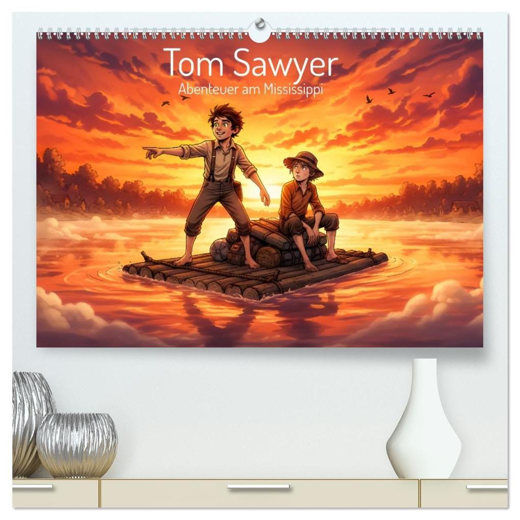 Tom Sawyer - Abenteuer am Mississippi (hochwertiger Premium Wandkalender 2027 DIN A2 quer) Kunstdruck in Hochglanz