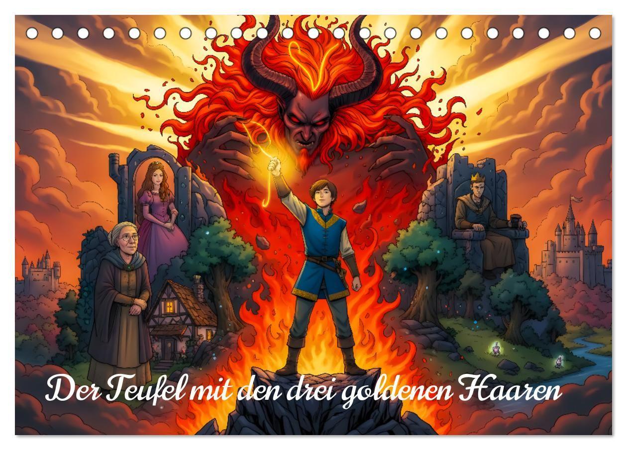 Der Teufel mit den drei goldenen Haaren (Tischkalender 2027 DIN A5 quer) CALVENDO Monatskalender