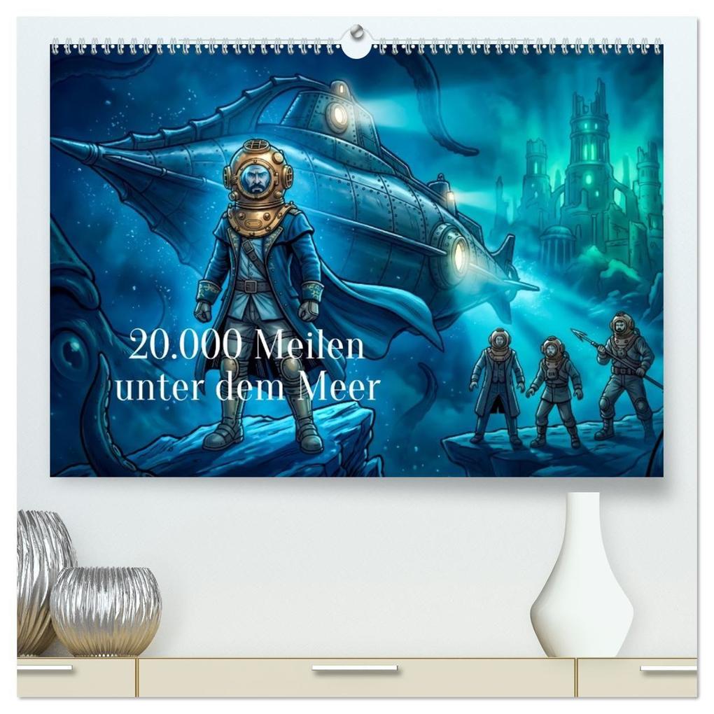 20.000 Meilen unter dem Meer (hochwertiger Premium Wandkalender 2027 DIN A2 quer) Kunstdruck in Hochglanz
