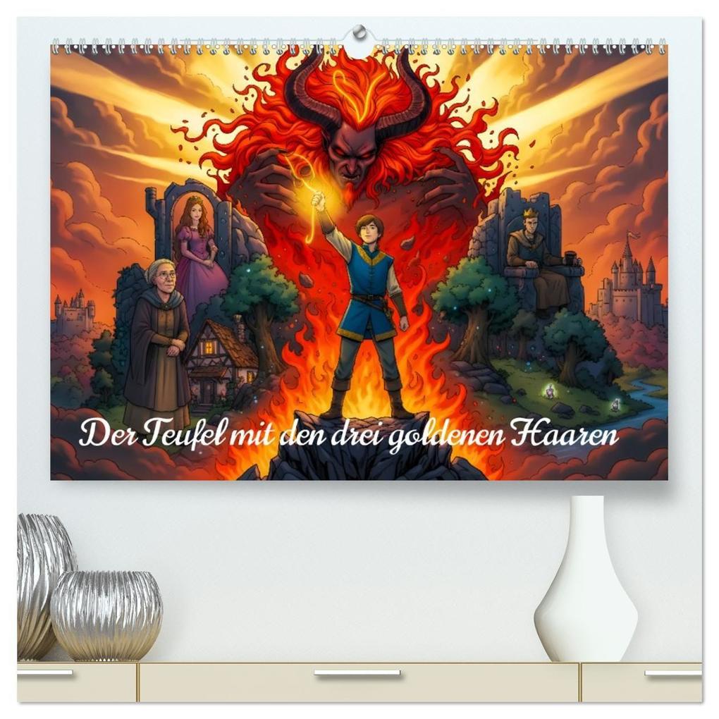 Der Teufel mit den drei goldenen Haaren (hochwertiger Premium Wandkalender 2027 DIN A2 quer) Kunstdruck in Hochglanz