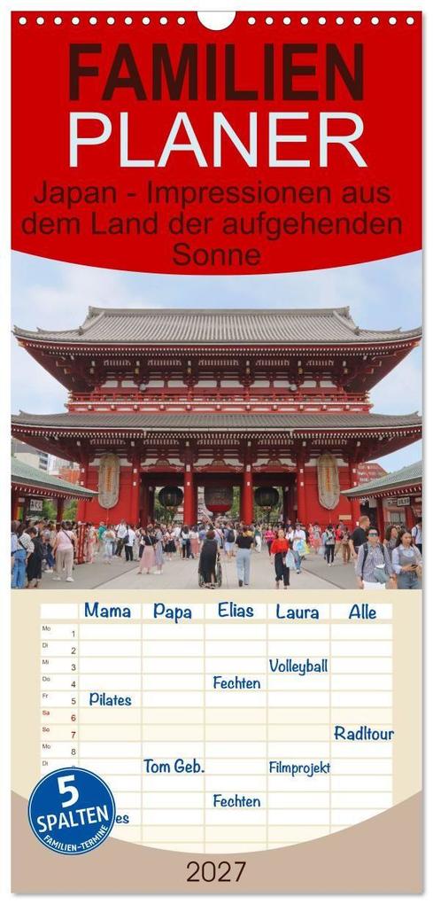 Familienplaner 2027 - Japan - Impressionen aus dem Land der aufgehenden Sonne mit 5 Spalten (Wandkalender 21 x 45 cm) CALVENDO