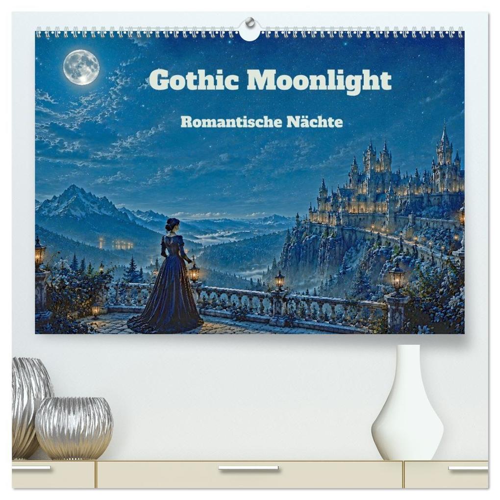 Gothic Moonlight - Romantische Nächte (hochwertiger Premium Wandkalender 2027 DIN A2 quer) Kunstdruck in Hochglanz