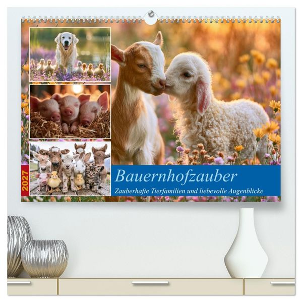 Bauernhofzauber (hochwertiger Premium Wandkalender 2027 DIN A2 quer) Kunstdruck in Hochglanz