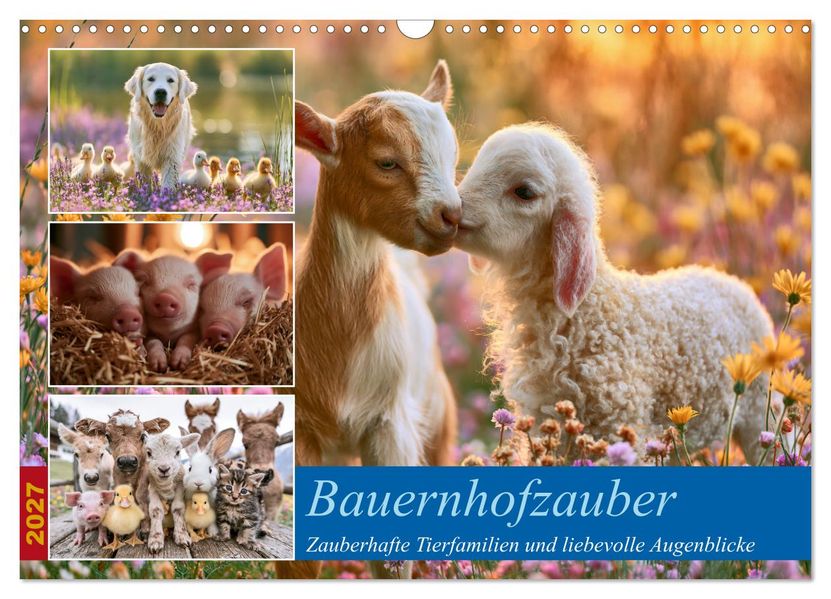 Bauernhofzauber (Wandkalender 2027 DIN A3 quer) CALVENDO Monatskalender