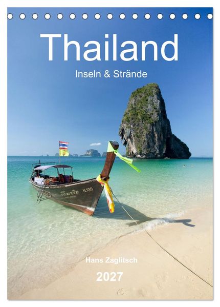 Thailand - Inseln und Strände (Tischkalender 2027 DIN A5 hoch) CALVENDO Monatskalender