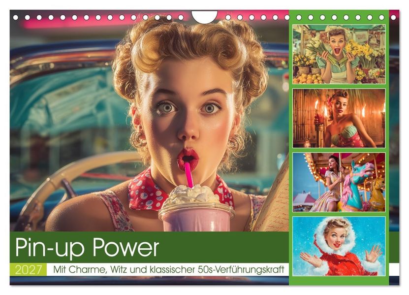 Pin-up Power (Wandkalender 2027 DIN A4 quer) CALVENDO Monatskalender