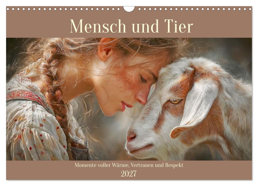 Mensch und Tier. Momente voller Wärme Vertrauen und Respekt (Wandkalender 2027 DIN A3 quer) CALVENDO Monatskalender