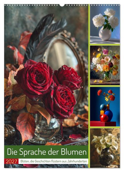 Die Sprache der Blumen (Wandkalender 2027 DIN A2 hoch) CALVENDO Monatskalender