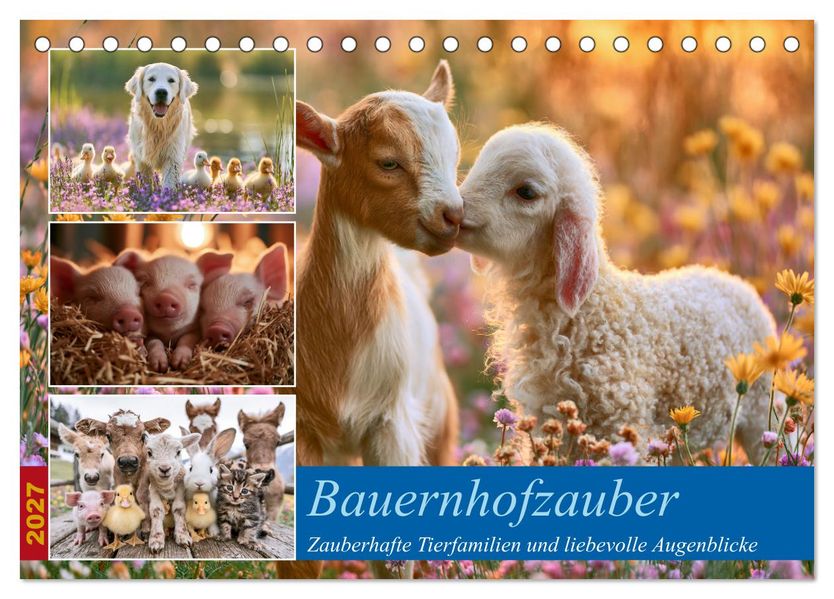 Bauernhofzauber (Tischkalender 2027 DIN A5 quer) CALVENDO Monatskalender