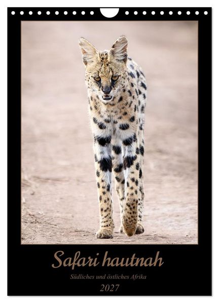Safari hautnah - Südliches und östliches Afrika (Wandkalender 2027 DIN A4 hoch) CALVENDO Monatskalender