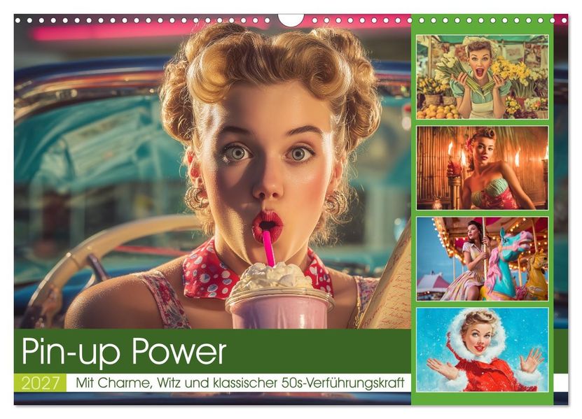 Pin-up Power (Wandkalender 2027 DIN A3 quer) CALVENDO Monatskalender