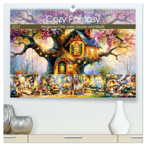 Cozy Fantasy. Magische Orte voller Zauber und Mystik (hochwertiger Premium Wandkalender 2027 DIN A2 quer) Kunstdruck in Hochglanz