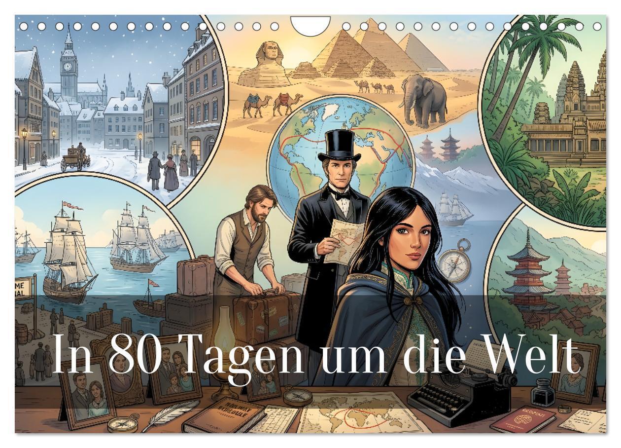 In 80 Tagen um die Welt (Wandkalender 2027 DIN A4 quer) CALVENDO Monatskalender