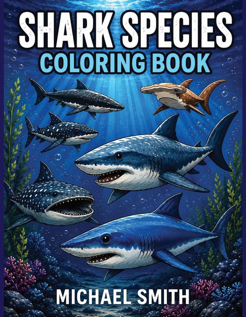 Shark Species Coloring Book