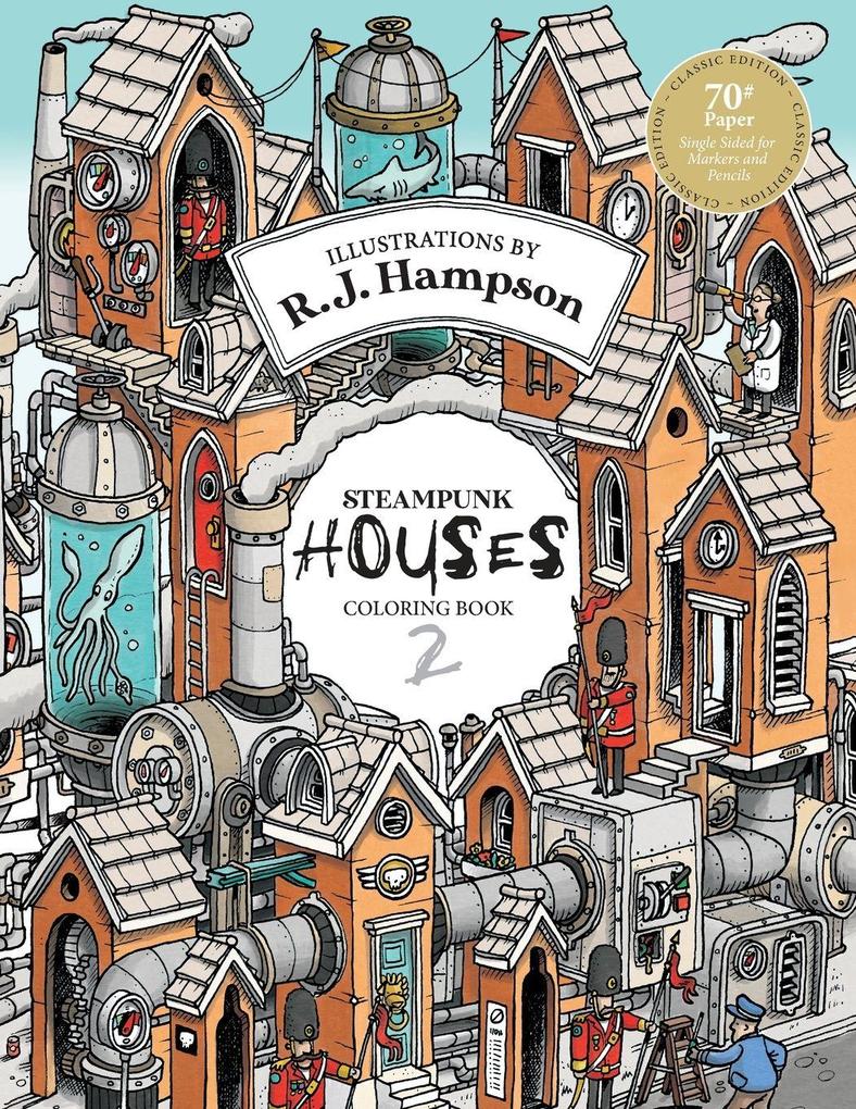 Steampunk Houses 2 Coloring Book