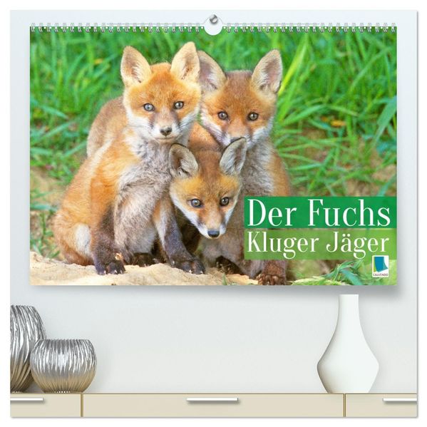 Der Fuchs: Kluger Jäger (hochwertiger Premium Wandkalender 2027 DIN A2 quer) Kunstdruck in Hochglanz