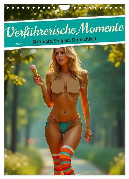 Verführerische Momente - Strümpfe Stulpen Sinnlichkeit (Wandkalender 2027 DIN A4 hoch) CALVENDO Monatskalender