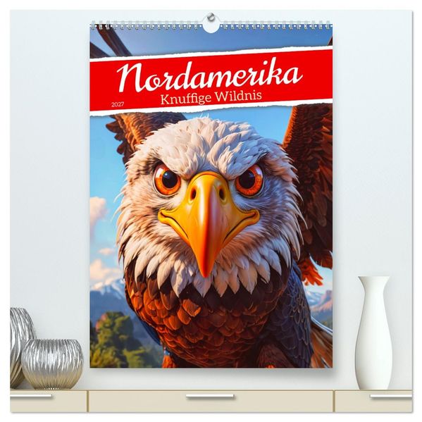 Nordamerika - Knuffige Wildnis (hochwertiger Premium Wandkalender 2027 DIN A2 hoch) Kunstdruck in Hochglanz