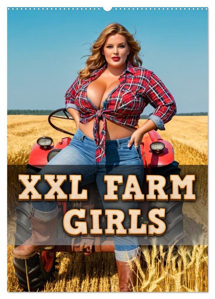 XXL Farm Girls (Wandkalender 2027 DIN A2 hoch) CALVENDO Monatskalender