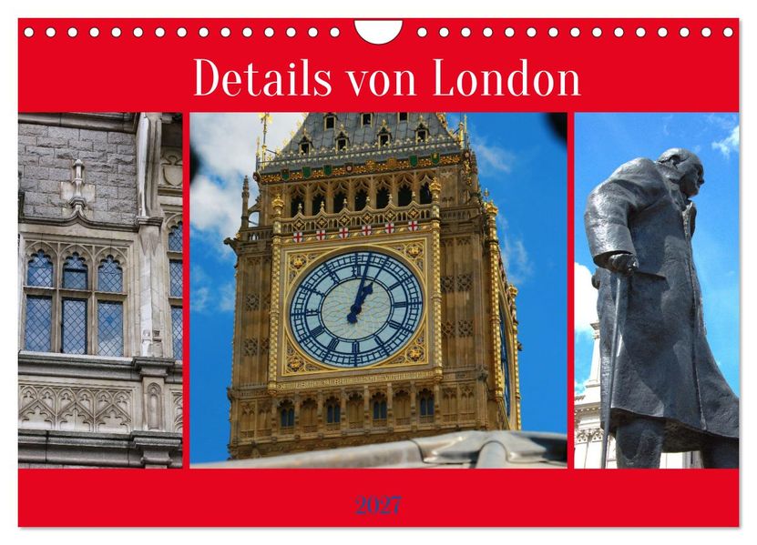 Details von London (Wandkalender 2027 DIN A4 quer) CALVENDO Monatskalender