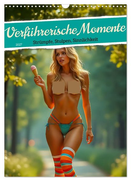 Verführerische Momente - Strümpfe Stulpen Sinnlichkeit (Wandkalender 2027 DIN A3 hoch) CALVENDO Monatskalender