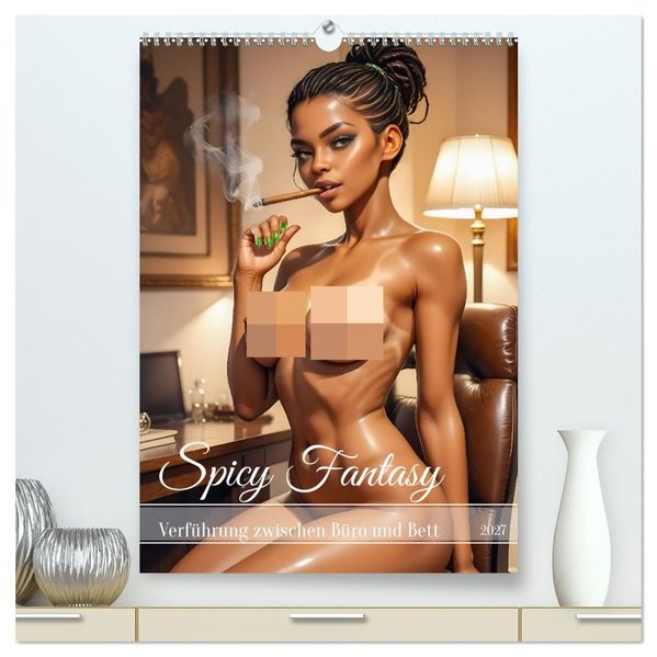 Spicy Fantasy - Verführung zwischen Büro und Bett (hochwertiger Premium Wandkalender 2027 DIN A2 hoch) Kunstdruck in Hochglanz